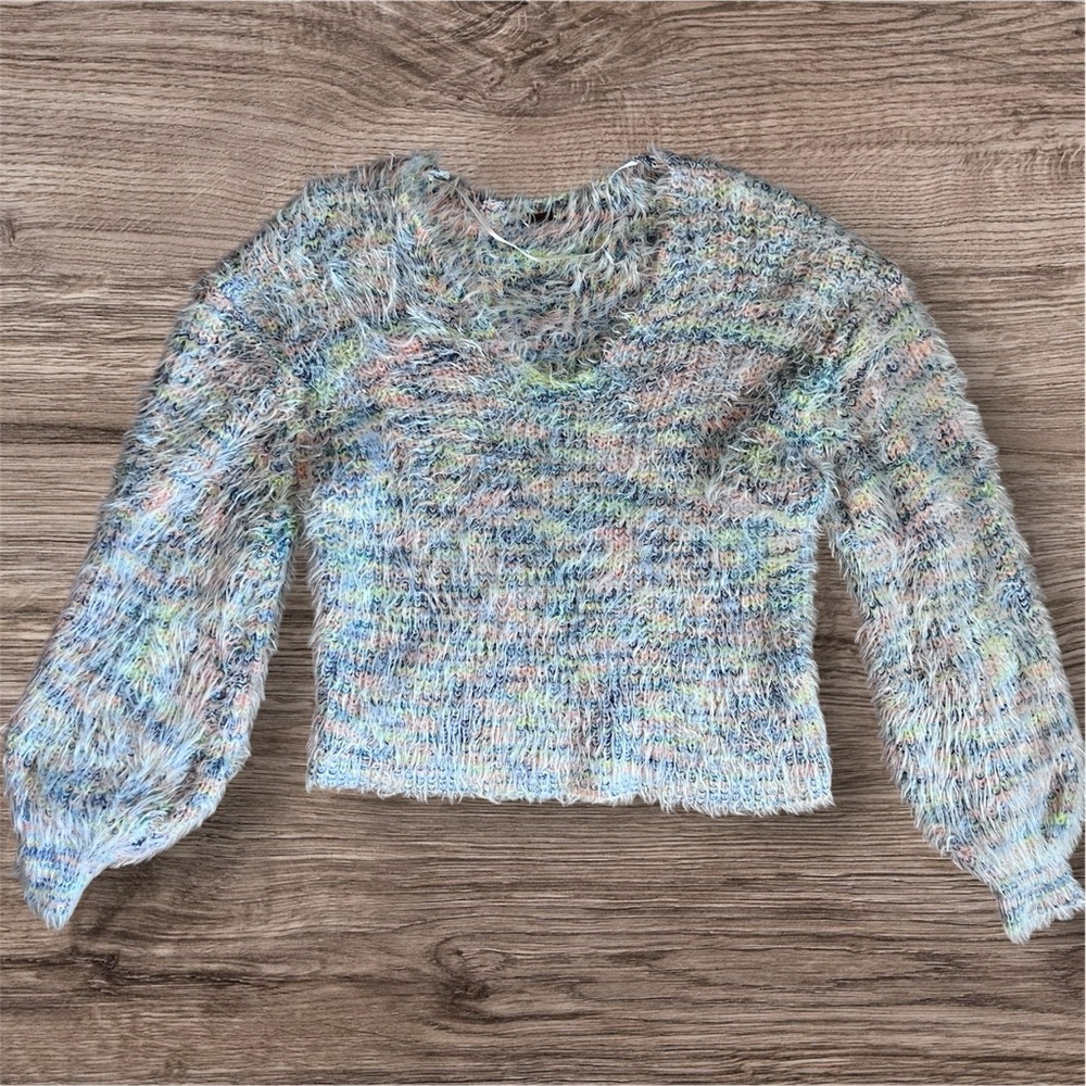 Free People Multicolor Fuzzy Women's Sweater